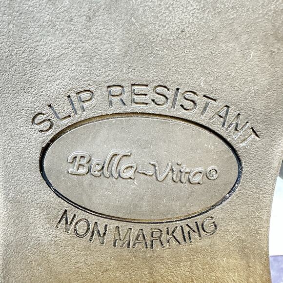 Bella Vita Starlee sz 8 Clogs Heel Strap Slip Resistant Black Tooled Leather - Picture 10 of 10